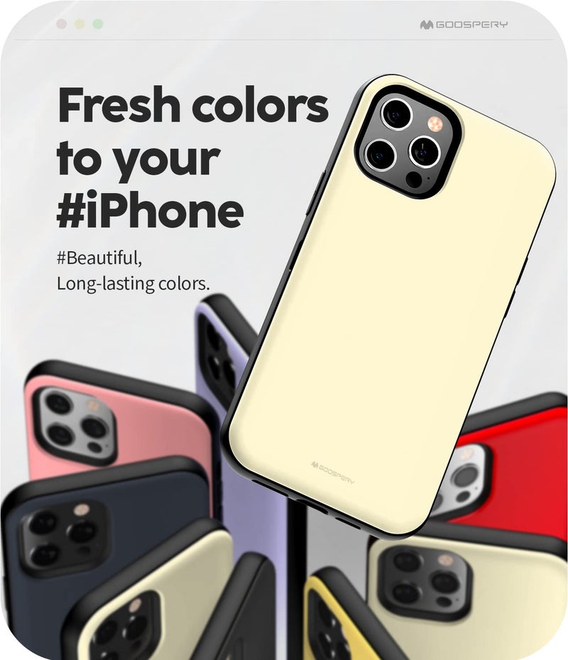 GOOSPERY Magnetic Door Bumper Compatible with iPhone 12 Pro Max, Card Holder Wallet Easy Magnet Auto Closing Protective Dual Layer Sturdy Phone Back Cover - White - Image 2